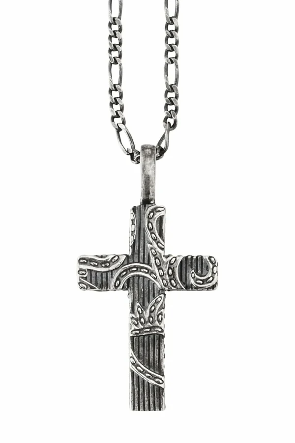 Anhänger mit Kette 925/- Sterling Silber oxidiert Kreuz