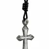 Anhänger mit Kette 925/- Sterling Silber oxidiert Kreuz