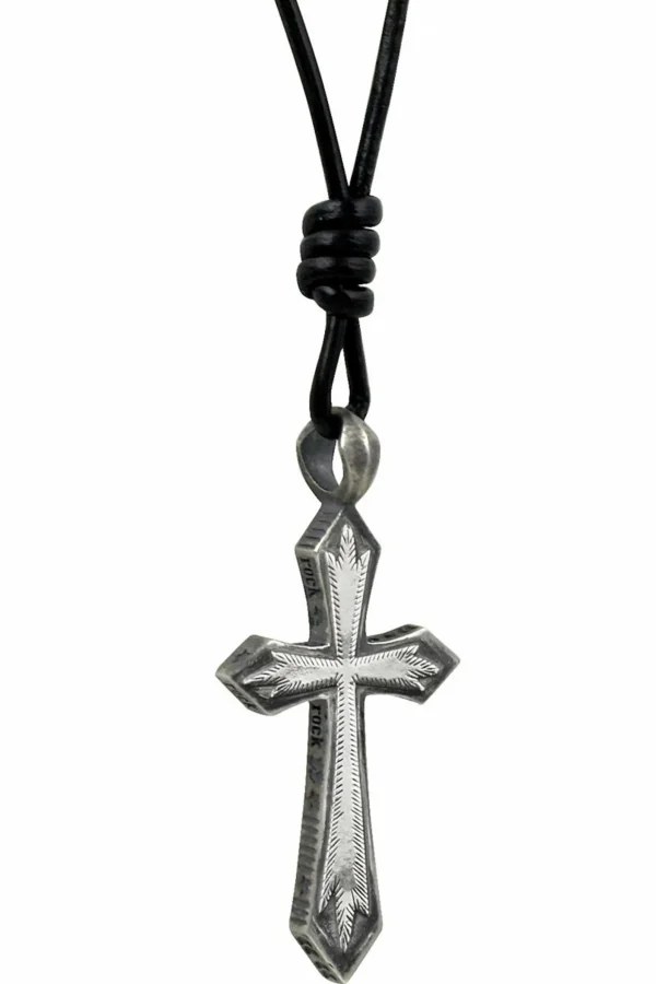 Anhänger mit Kette 925/- Sterling Silber oxidiert Kreuz