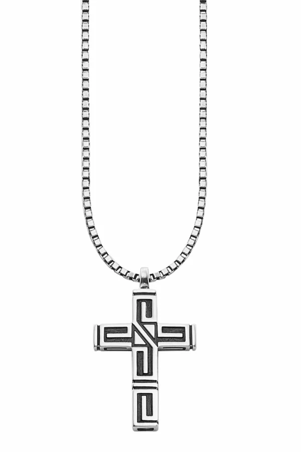 Anhänger mit Kette 925/- Sterling Silber rhodiniert Kreuz