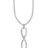 Anhänger mit Kette 925/- Sterling Silber rhodiniert Topas