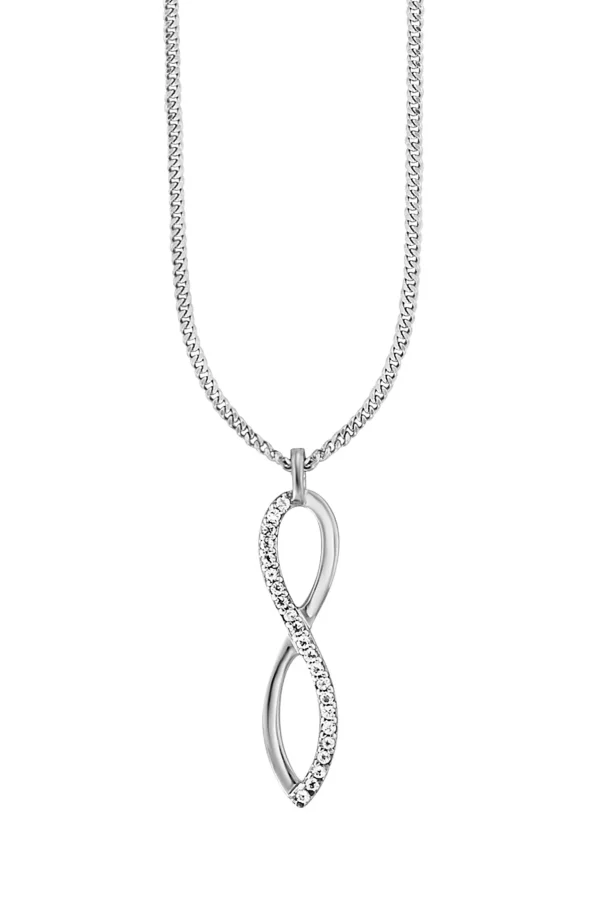 Anhänger mit Kette 925/- Sterling Silber rhodiniert Topas