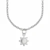 Anhänger mit Kette 925 Sterling Silber rhodiniert Sonne