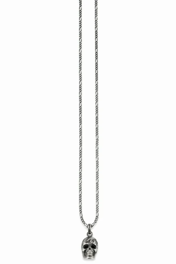 Anhänger mit Kette 925/- Sterling Silber matt oxidiert