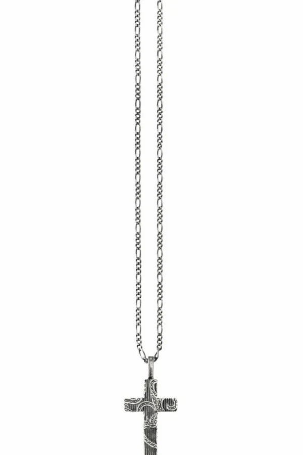 Anhänger mit Kette 925/- Sterling Silber oxidiert Kreuz