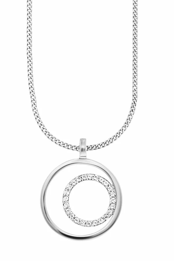 Anhänger mit Kette 925/-Sterling Silber rhodiniert Topas