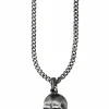 Anhänger mit Kette Totenkopf 925/- Sterling Silber oxidiert