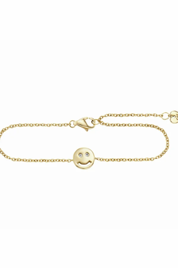 Armband 925/- Sterling Silber vergoldet Zirkonia Smile