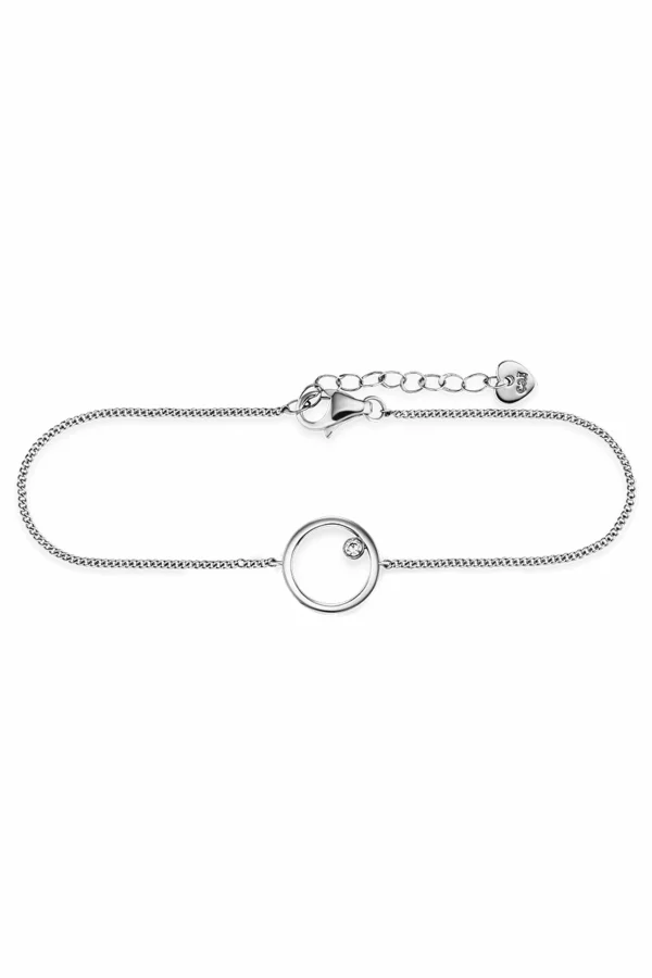 Armband 925 Sterling Silber rhodiniert Zirkonia Kreis