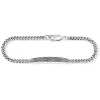 Armband 925/- Sterling Silber oxidiert Wellen 21cm