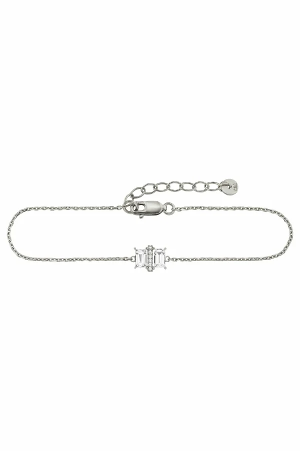 Armband 925/- Sterling Silber rhodiniert 20cm Weißtopas