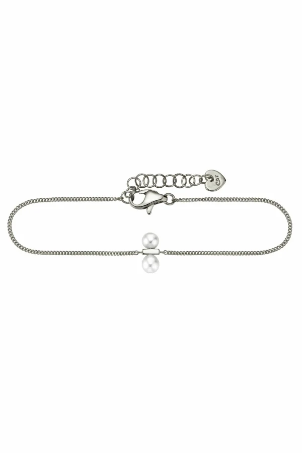 Armband 925/- Sterling Silber rhodiniert Perlen