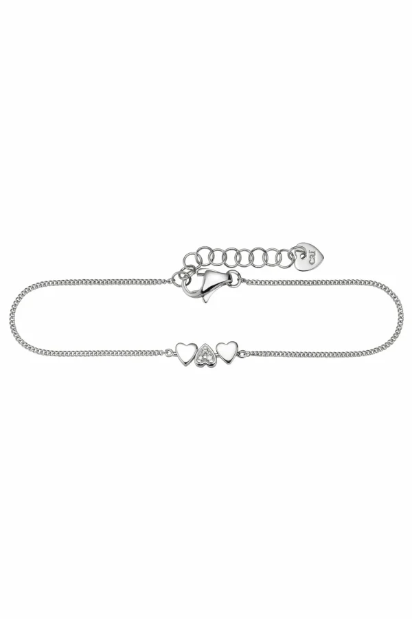 Armband 925/- Sterling Silber rhodiniert Zirkonia