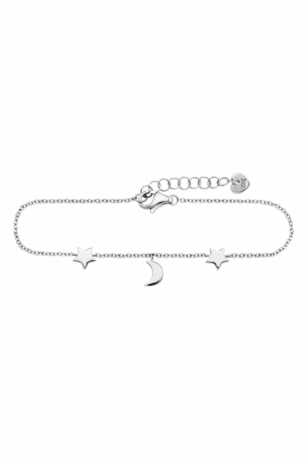 Armband 925 Sterling Silber rhodiniert Mond Sterne