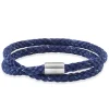 Armband Edelstahl Textil blau 23cm Magnetverschluß