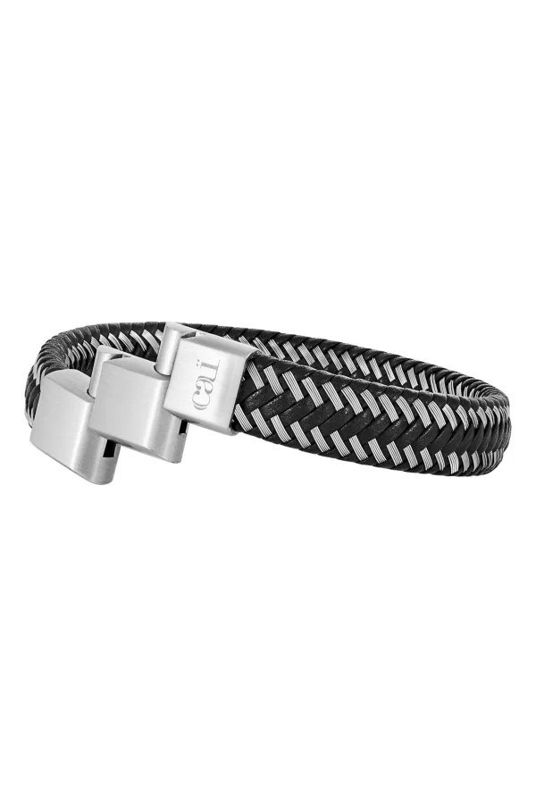 Armband Leder schwarz 21cm + Verlängerung