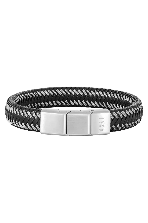 Armband Leder schwarz 21cm + Verlängerung