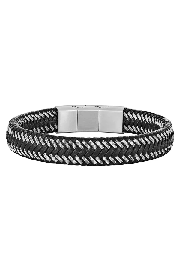 Armband Leder schwarz 21cm + Verlängerung