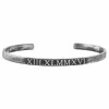 Armreif 925 Sterling Silber matt oxidiert