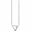 Collier 925 Sterling Silber rhodinert Zirkonia Dreieck