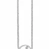 Collier 925 Sterling Silber rhodiniert Zirkonia Kreis