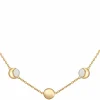 Collier 925/- Sterling Silber bicolor Mondzyklus Luna