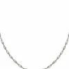 Collier 925/- Sterling Silber Flachpanzer Kette gedreht rhodiniert