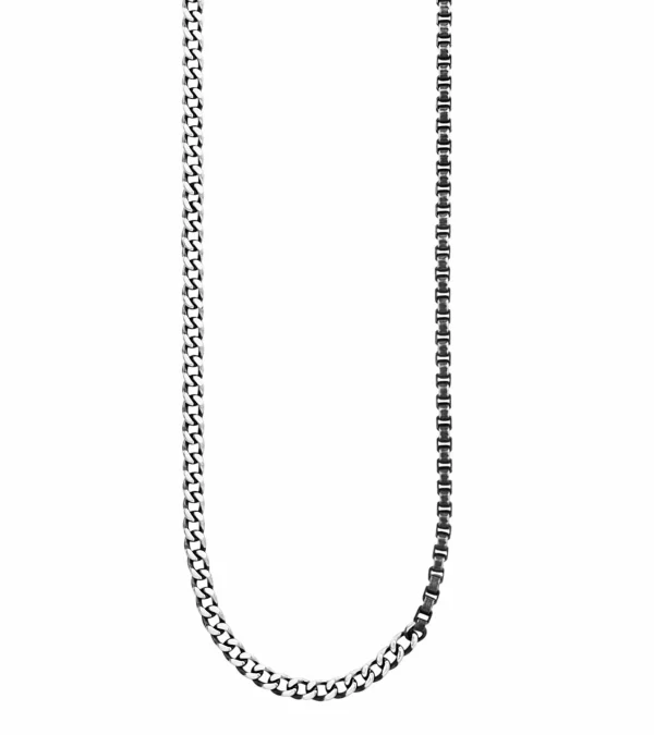 Collier 925/- Sterling Silber rhodiniert Kettenmix