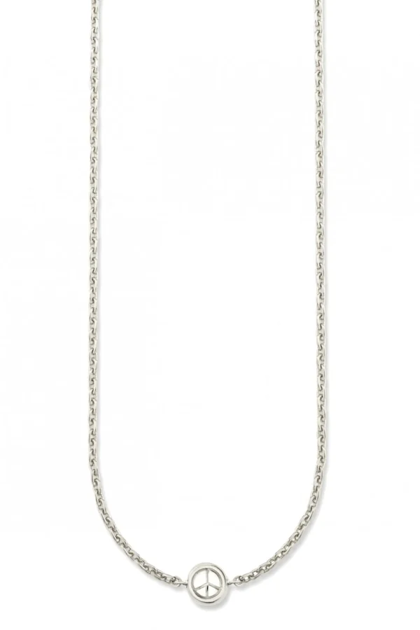 Collier 925/- Sterling Silber rhodiniert Peace