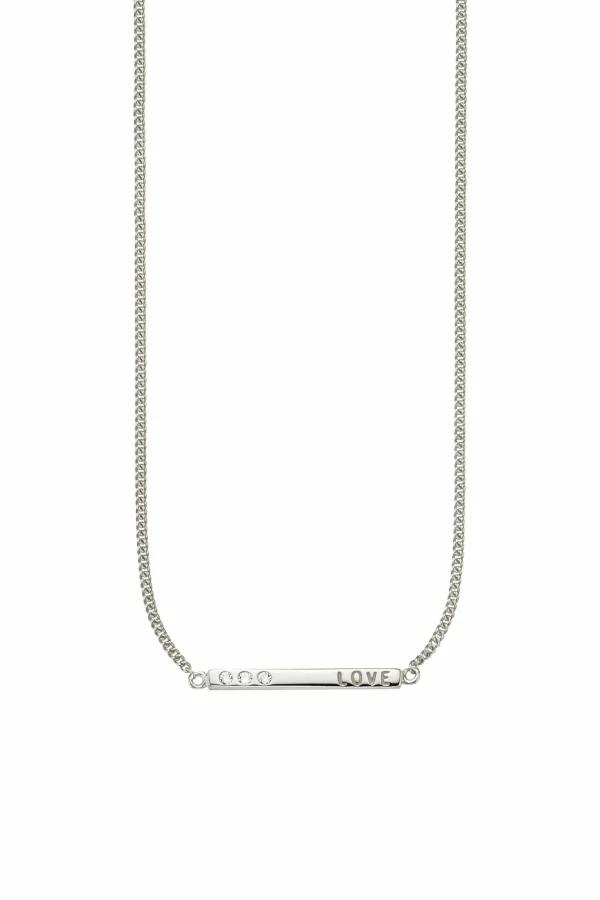 Collier 925/- Sterling Silber rhodiniert Zirkonia Love