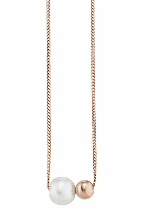 Collier 925/- Sterling Silber rotvergoldet Perle