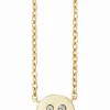 Collier 925/- Sterling Silber vergoldet Zirkonia Smile