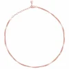 Collier Choker 925/- Sterling Silber Venezianer Kette rosé vergoldet zweireihig