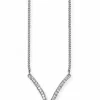 Collier 925/-Sterling Silber rhodiniert Topas