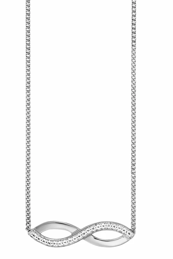 Collier 925/-Sterling Silber rhodiniert Topas Infinity