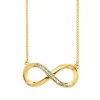 Collier 925/-Sterling Silber vergoldet Topas Infinity