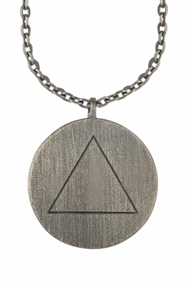 Halskette Element Feuer 925/- Sterling Silber oxidiert