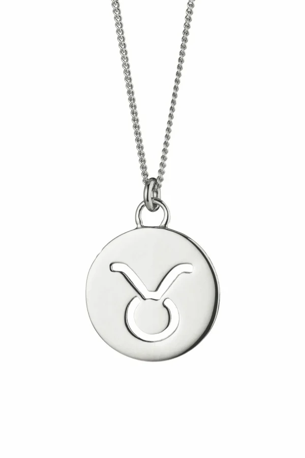 Halskette Stier Sternzeichen 925/- Sterling Silber rhodiniert