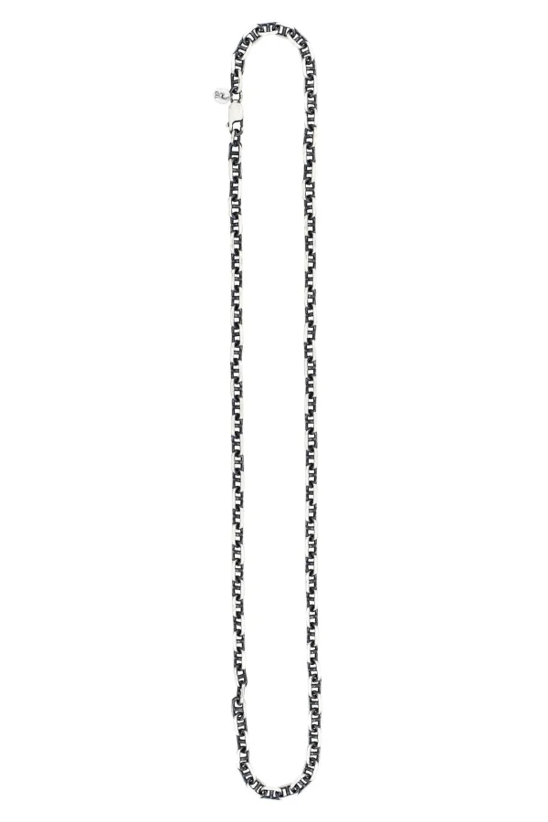 Kette 925 Sterling Silber oxidiert Steg-Anker Kette