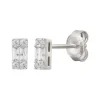 Ohrstecker 925 Sterling Silber rhodiniert Zirkonia