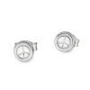 Ohrstecker 925/ Sterling Silber rhodiniert Peace