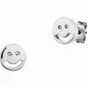 Ohrstecker 925/- Sterling Silber rhodiniert Smile