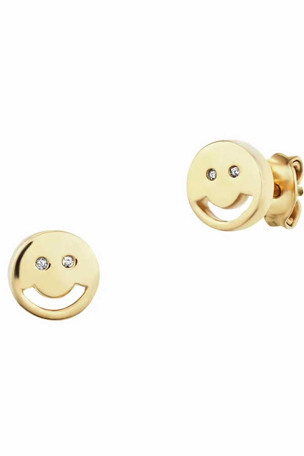 Ohrstecker 925/- Sterling Silber vergoldet Smile