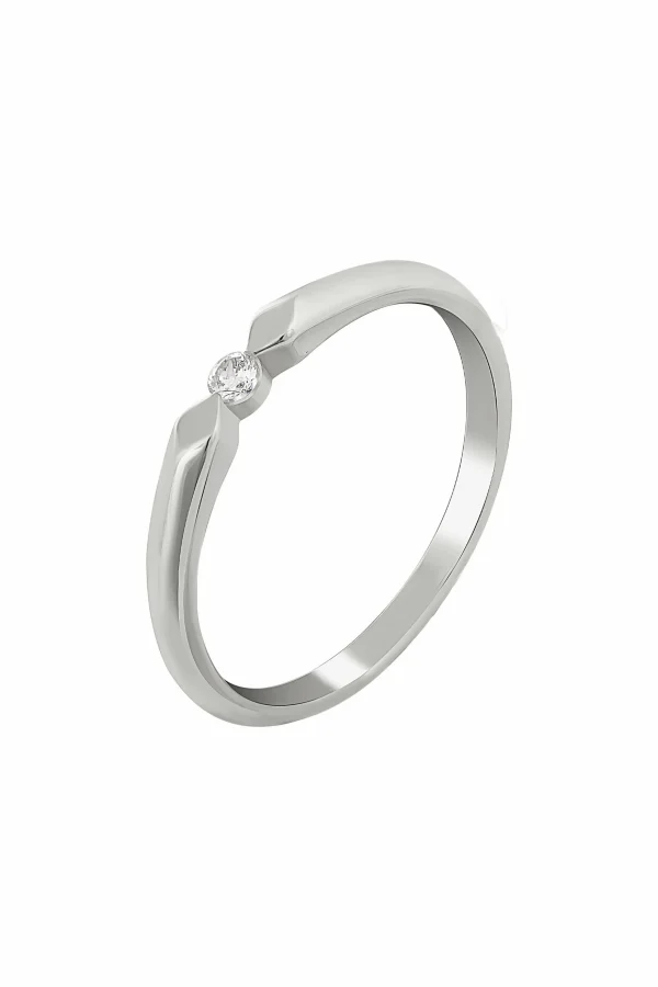 Ring 925 Silber rhodiniert mit Zirkonia