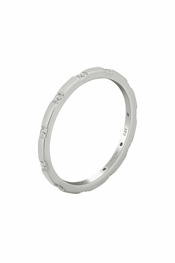 Ring 925 Silber rhodiniert mit Zirkonia Stacking