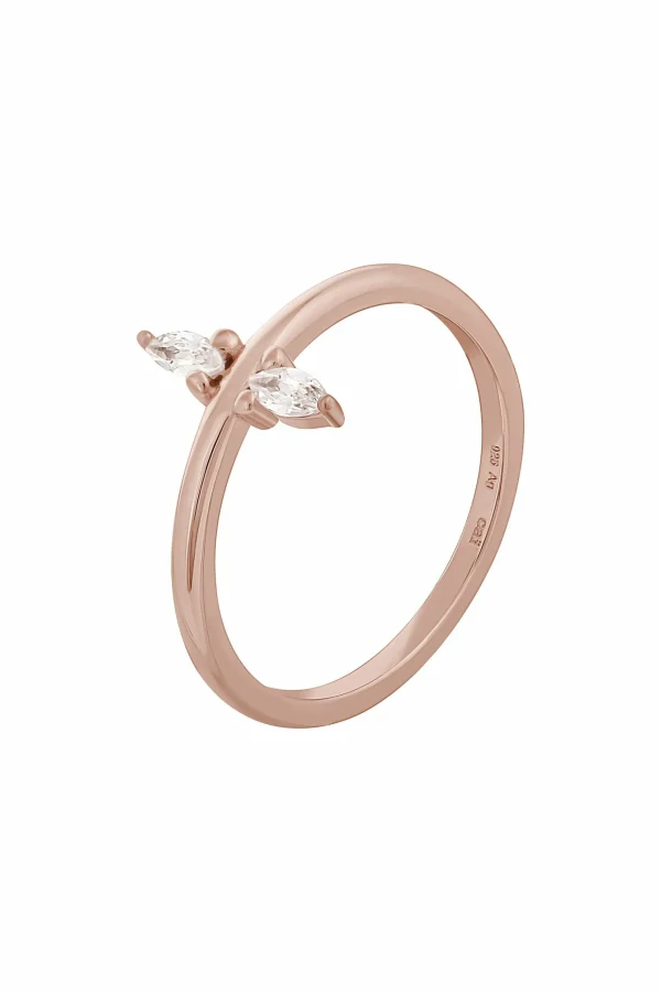 Ring 925 Silber rosévergoldet mit Zirkonia