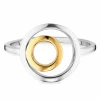 Ring 925/- Sterling Silber bicolor vergoldet Kreise