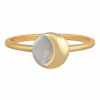 Ring 925/- Sterling Silber bicolor Mond Luna