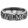 Ring 925/- Sterling Silber matt-oxidiert mit Spinell