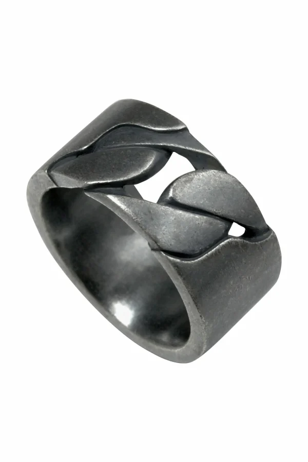 Ring 925/- Sterling Silber matt oxidiert schwarz